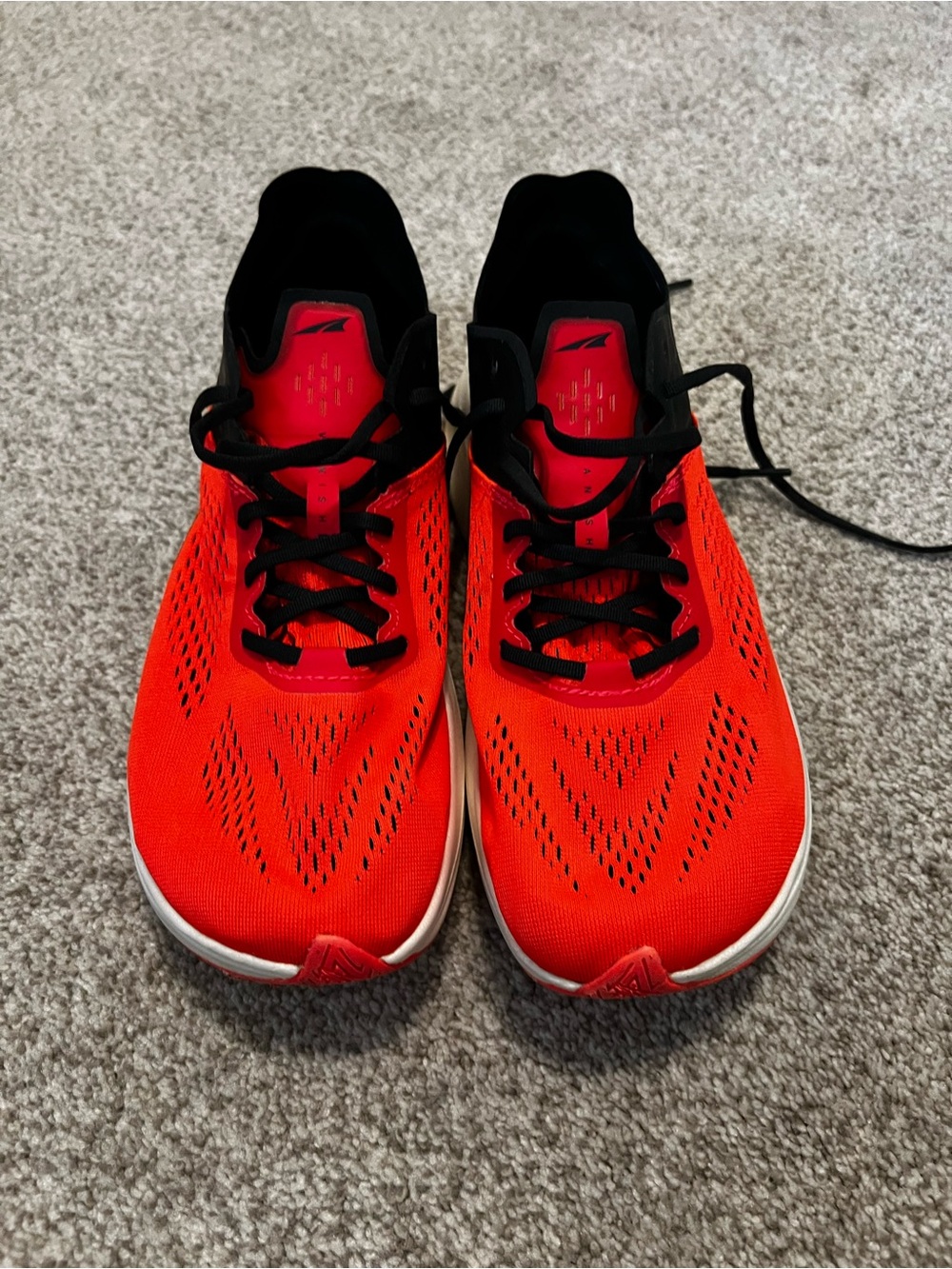 Men's Bright Orange Altra Vanish Running Shoes with Black Accents